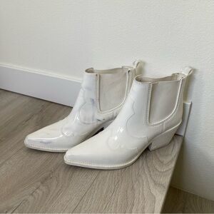 Sam Edelman White Ankle Boots